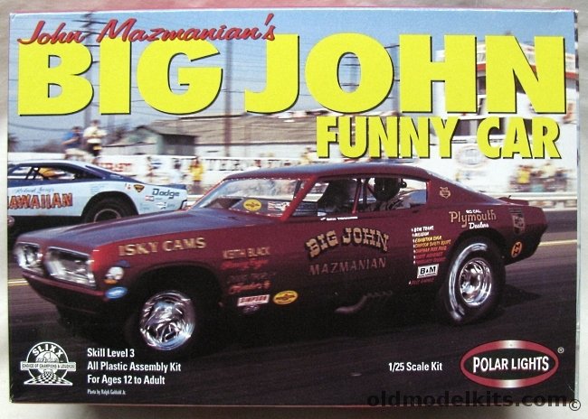 Polar Lights 1/25 Big John Funny Car 1968 Plymouth Barracuda - John Mazmanian, 06504 plastic model kit